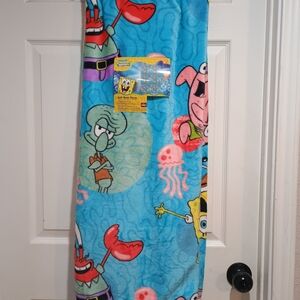 New SpongeBob Mr Krabs Squidward Plush Throw Blanket Size 50x70